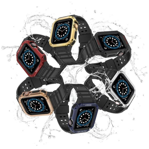 Bumper Rugged Strap With Multicolour Case For Apple Watch