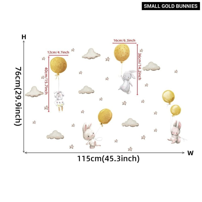 Bunny Baby Cartoon Wall Stickers for Kids Room