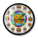 Burger Puns Hamburger Based Hilarity Funny Wall Clock Pun