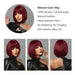 Burgundy Bob Wig with Thick Bangs