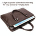 Business Cowhide Leather Handbag Lawyer Briefcase Messenger