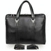 Business Cowhide Leather Handbag Lawyer Briefcase Messenger