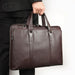 Business Cowhide Leather Handbag Lawyer Briefcase Messenger