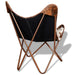 Butterfly Chair Brown and White Real Cowhide Leather Xatlkl