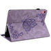Butterfly Flower Embossed Leather Tablet Case For Ipad 10th