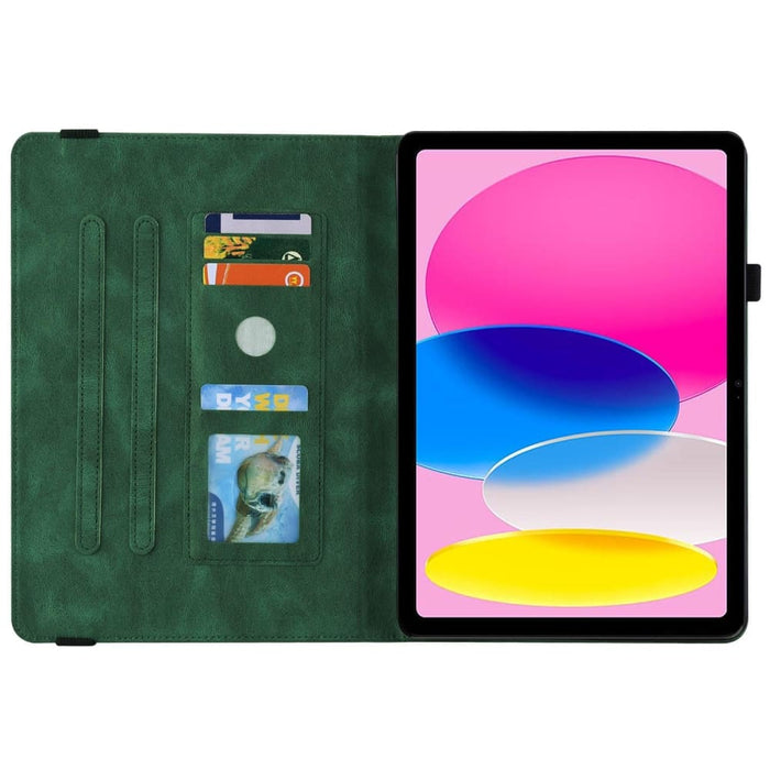 Butterfly Flower Embossed Leather Tablet Case For Ipad 10th