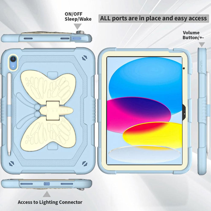 Butterfly Kickstand Heavy Duty Hard Rugged Tablet Case