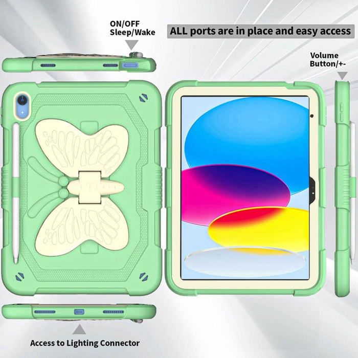 Butterfly Kickstand Heavy Duty Hard Rugged Tablet Case