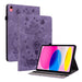 Butterfly Rose Embossed Leather Tablet Case For Ipad 10th