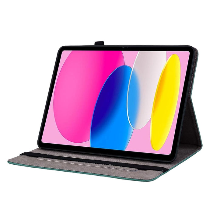 Butterfly Rose Embossed Leather Tablet Case For Ipad 10th