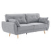 Button - tufted Fabric Sofa Bed W/ Cushions By Sarantino