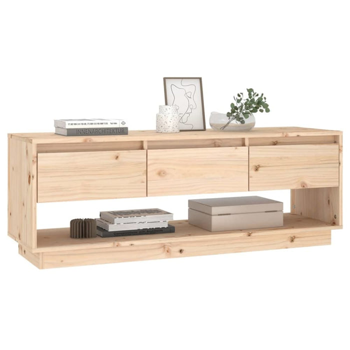 Tv Cabinet 110.5x34x40 Cm Solid Wood Pine Notnaa