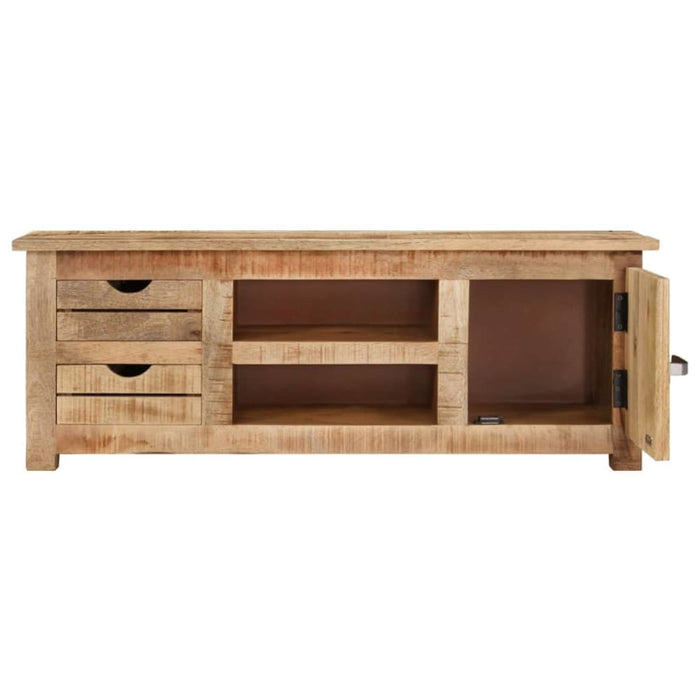 Tv Cabinet 110x30x40 Cm Rough Mango Wood Txntbi