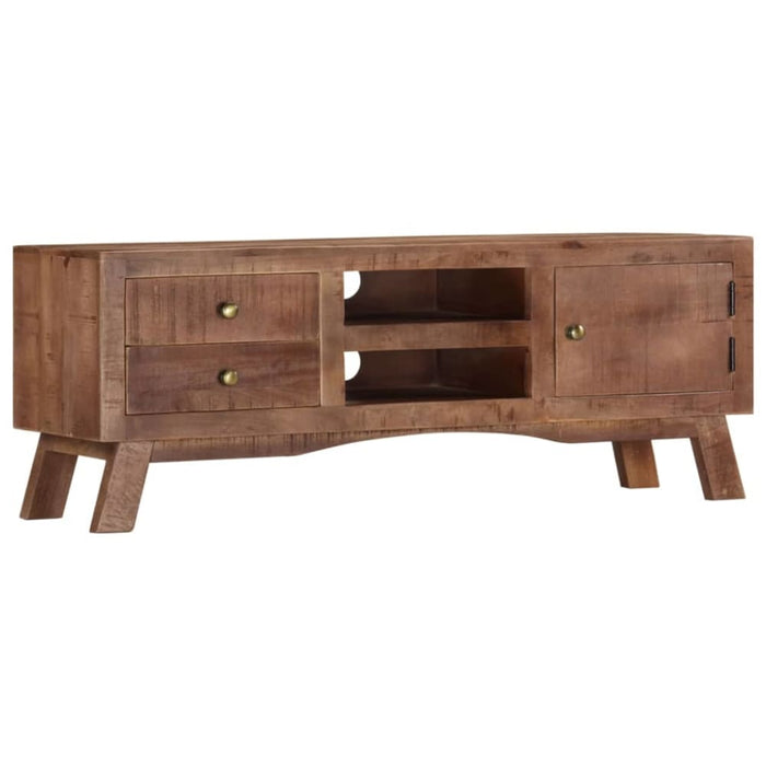 Tv Cabinet 110x30x40 Cm Rough Mango Wood Txntbt