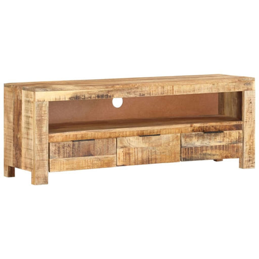Tv Cabinet 110x30x40 Cm Solid Wood Rough Mango Ttnbxl