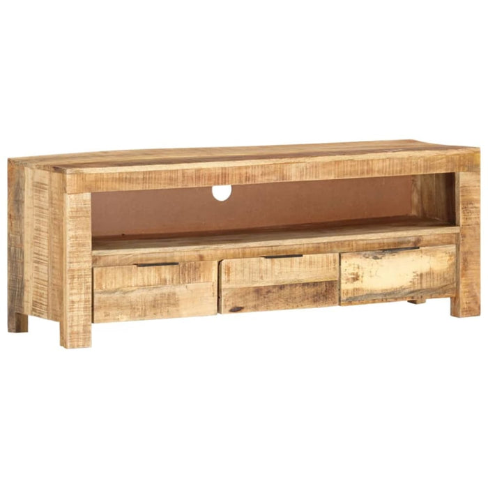 Tv Cabinet 110x30x40 Cm Solid Wood Rough Mango Ttnbxl