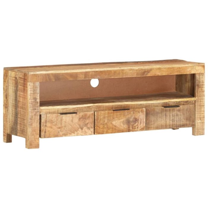 Tv Cabinet 110x30x40 Cm Solid Wood Rough Mango Ttnbxl