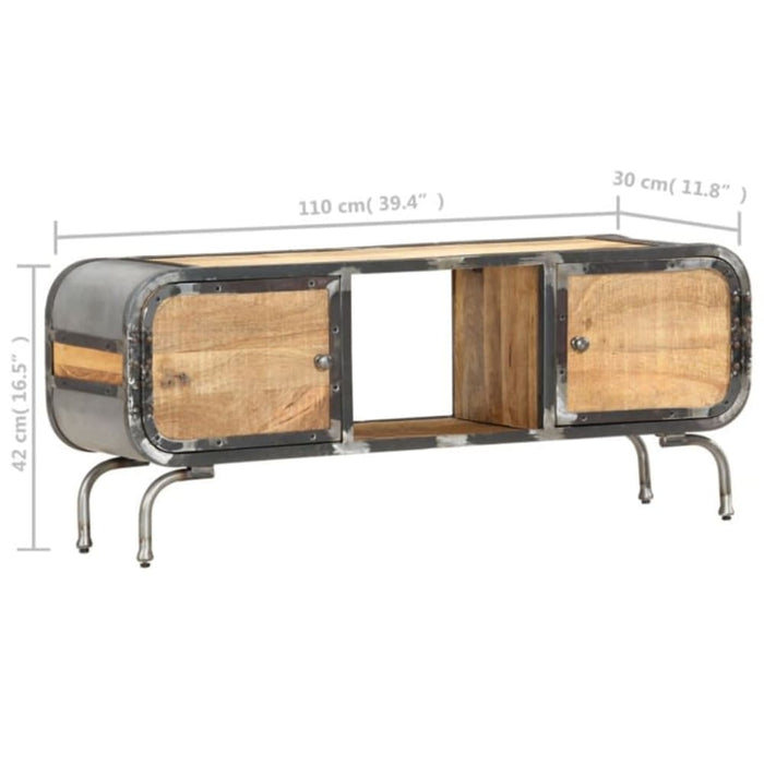 Tv Cabinet 110x30x42 Cm Solid Wood Mango Ttkioo