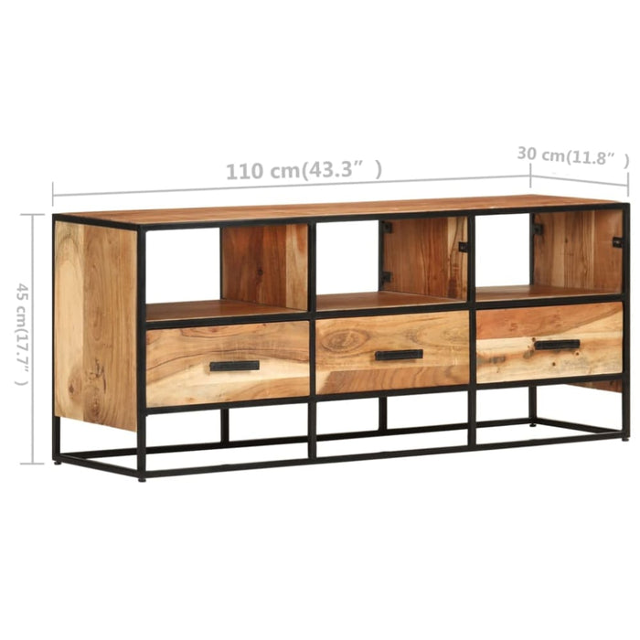 Tv Cabinet 110x30x45 Cm Solid Acacia Wood Txiaan