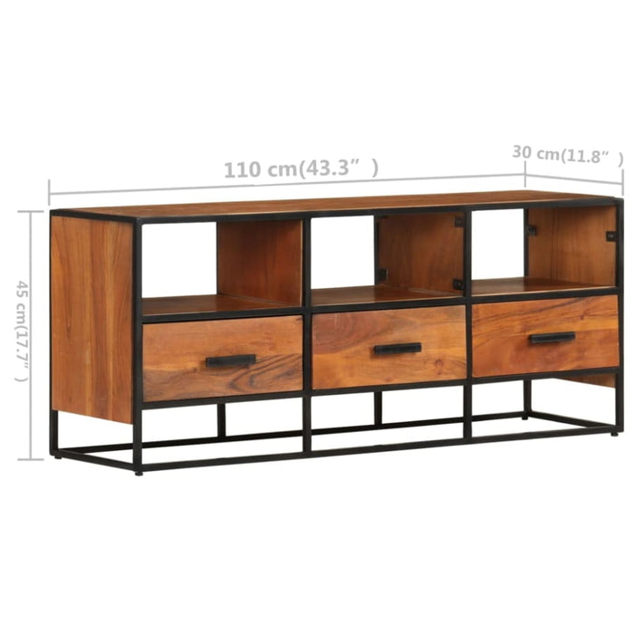 Tv Cabinet 110x30x45 Cm Solid Acacia Wood Txiapb