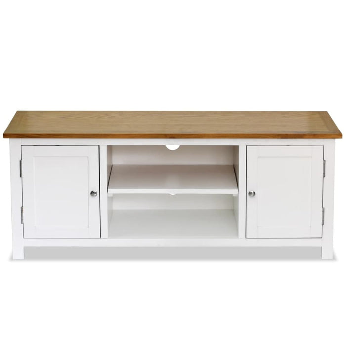 Tv Cabinet 120x35x48 Cm Solid Oak Wood Xaibpk