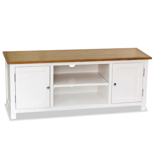 Tv Cabinet 120x35x48 Cm Solid Oak Wood Xaibpk