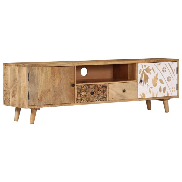 Tv Cabinet 140x30x40 Cm Solid Mango Wood Xaknpl