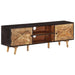 Tv Cabinet 140x30x46 Cm Rough Mango Wood and Solid Acacia