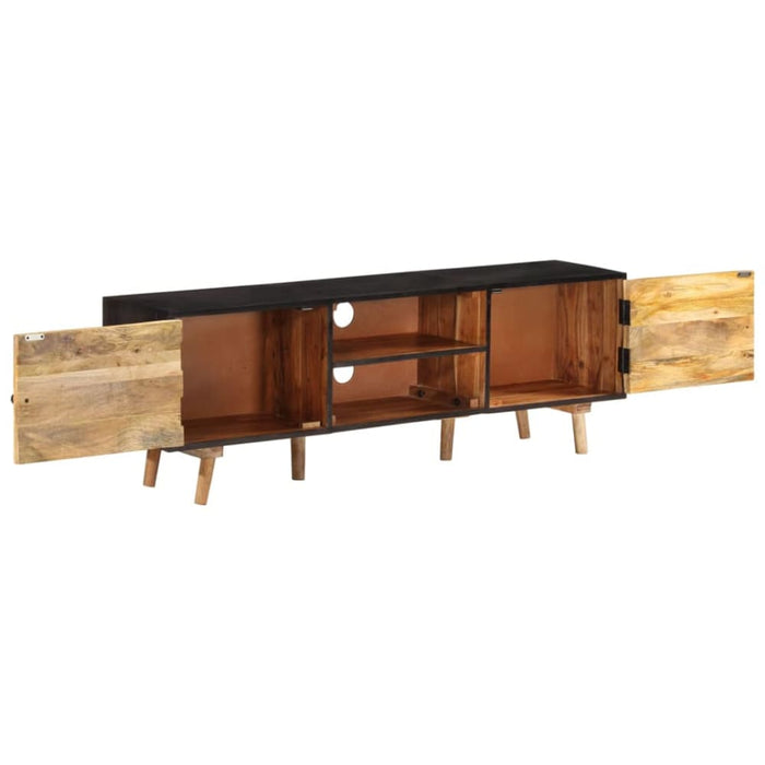 Tv Cabinet 140x30x46 Cm Rough Mango Wood and Solid Acacia