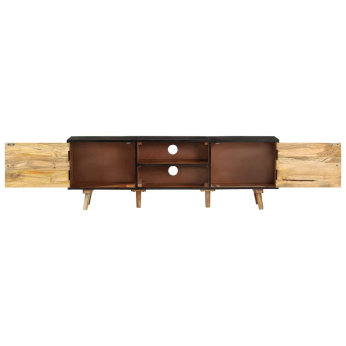Tv Cabinet 140x30x46 Cm Rough Mango Wood and Solid Acacia