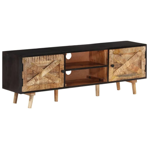 Tv Cabinet 140x30x46 Cm Rough Mango Wood and Solid Acacia