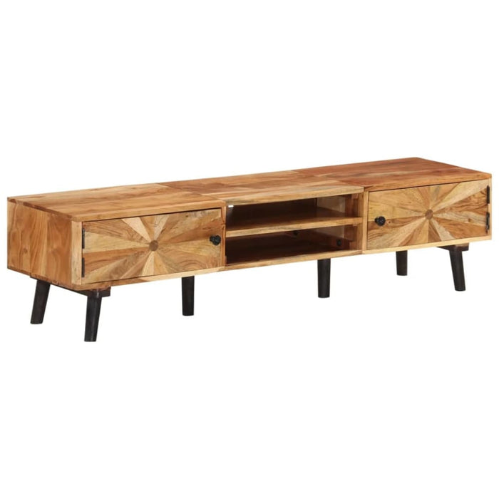 Tv Cabinet 145x35x35 Cm Solid Wood Acacia Ttnaxo