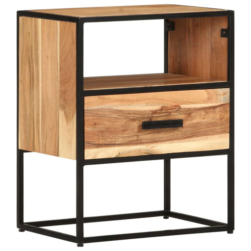 Bed Cabinet 40x30x50 Cm Solid Acacia Wood Txiaaa