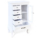 Cabinet with 5 Drawers 2 Shelves White Xaoopb