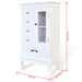 Cabinet with 5 Drawers 2 Shelves White Xaoopb