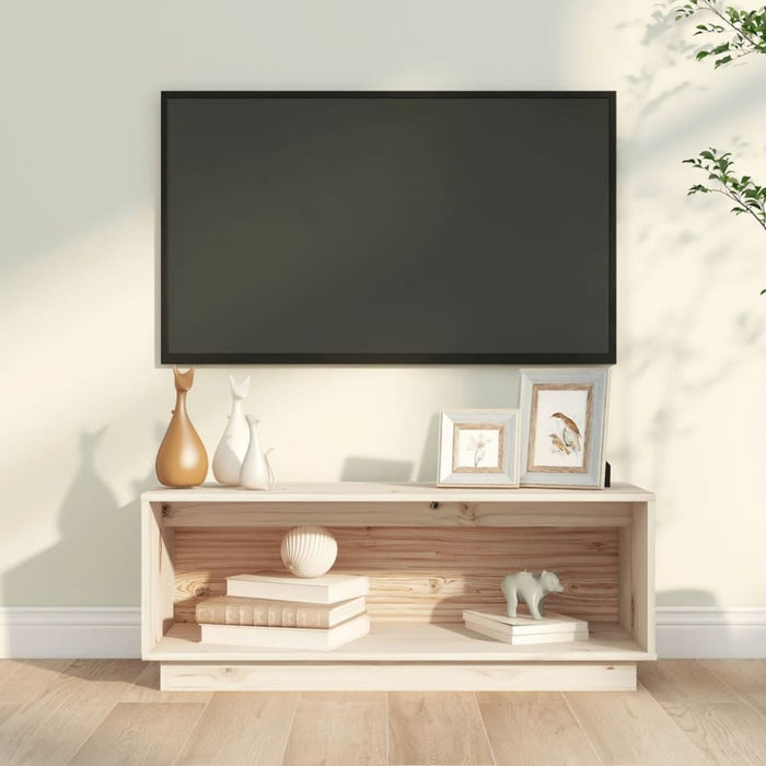 Tv Cabinet 90x35x35 Cm Solid Wood Pine Notnxk