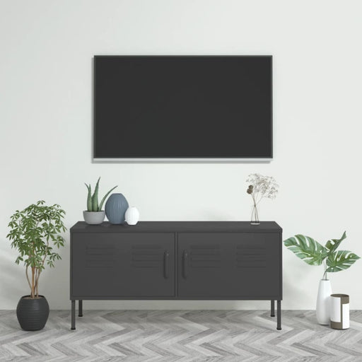 Tv Cabinet Anthracite 105x35x50 Cm Steel Ttlxto