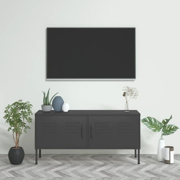 Tv Cabinet Anthracite 105x35x50 Cm Steel Ttlxto