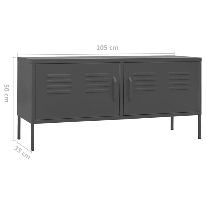 Tv Cabinet Anthracite 105x35x50 Cm Steel Ttlxto