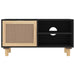 Tv Cabinet Black 80x30x40 Cm Solid Wood Pine and Natural