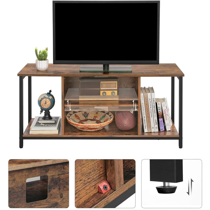 Tv Cabinet Console Unit With Open Storage Stand Shelving