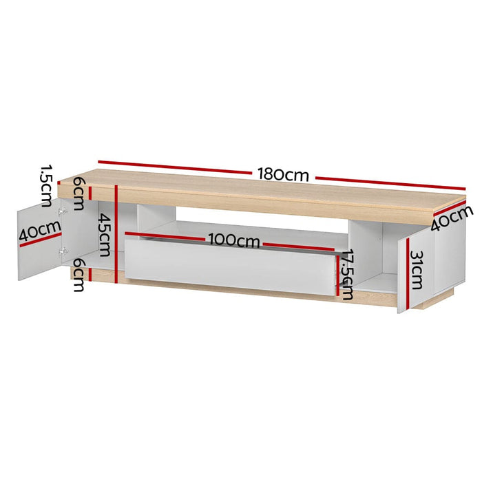 Tv Cabinet Entertainment Unit Stand Storage Drawer Shelf