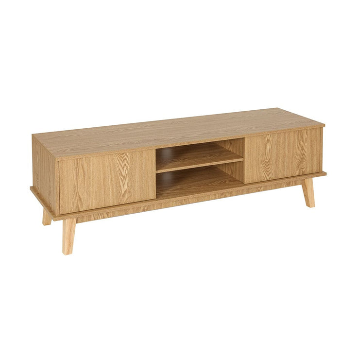 Tv Cabinet Entertainment Unit Stand Storage Shelves 140cm