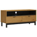 Tv Cabinet Flam 110x40x50 Cm Solid Wood Pine Tpinok