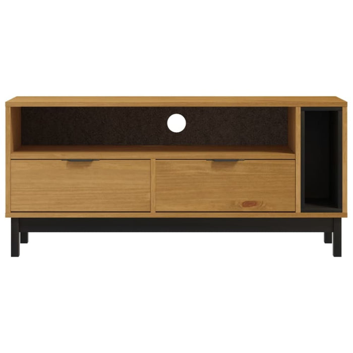 Tv Cabinet Flam 110x40x50 Cm Solid Wood Pine Tpinxb