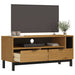 Tv Cabinet Flam 110x40x50 Cm Solid Wood Pine Tpinxb