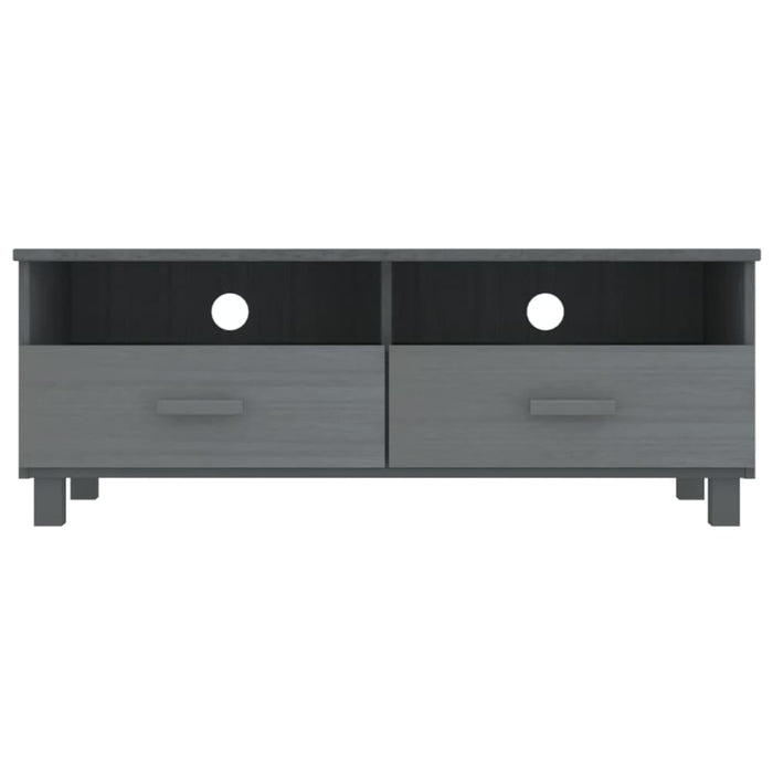 Tv Cabinet ?hamar’ Dark Grey 106x40x40 Cm Solid Wood Pine