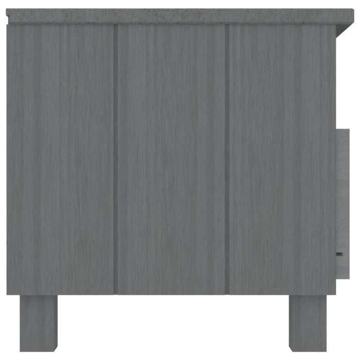 Tv Cabinet ?hamar’ Dark Grey 106x40x40 Cm Solid Wood Pine