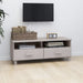 Tv Cabinet ?hamar’ White 106x40x40 Cm Solid Wood Pine Tabalk