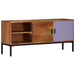 Tv Cabinet Honey Brown and Grey 110x30x50 Cm Solid Wood